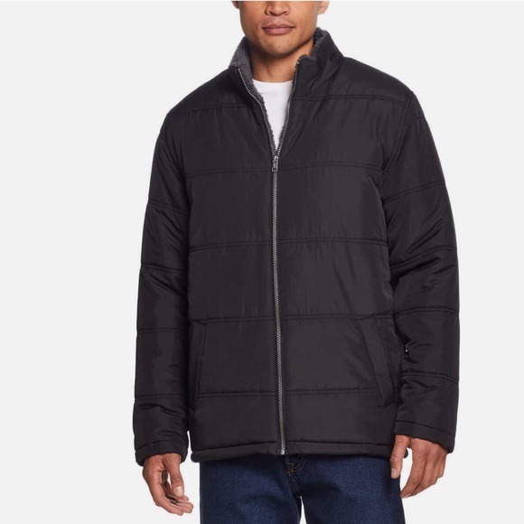 Weatherproof Vintage Mens Fleece Lined Puffer Jacket • Black • Sz XL - Picture 1 of 5